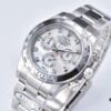 Clean Factory Platinum Daytona 116509 with Natural Cloud Mosaic Mother-of-Pearl Dial, Standard Moissanite Bezel – Zirconia Refused