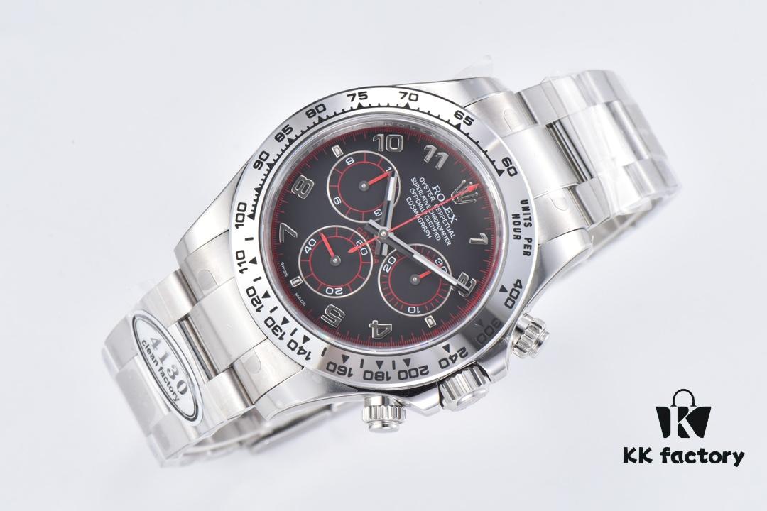 Clean Factory White Gold Daytona Outgoing 116509 White Gold Cement Grey / White Gold Red Devil