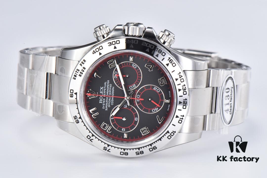 Clean Factory White Gold Daytona Outgoing 116509 White Gold Cement Grey / White Gold Red Devil