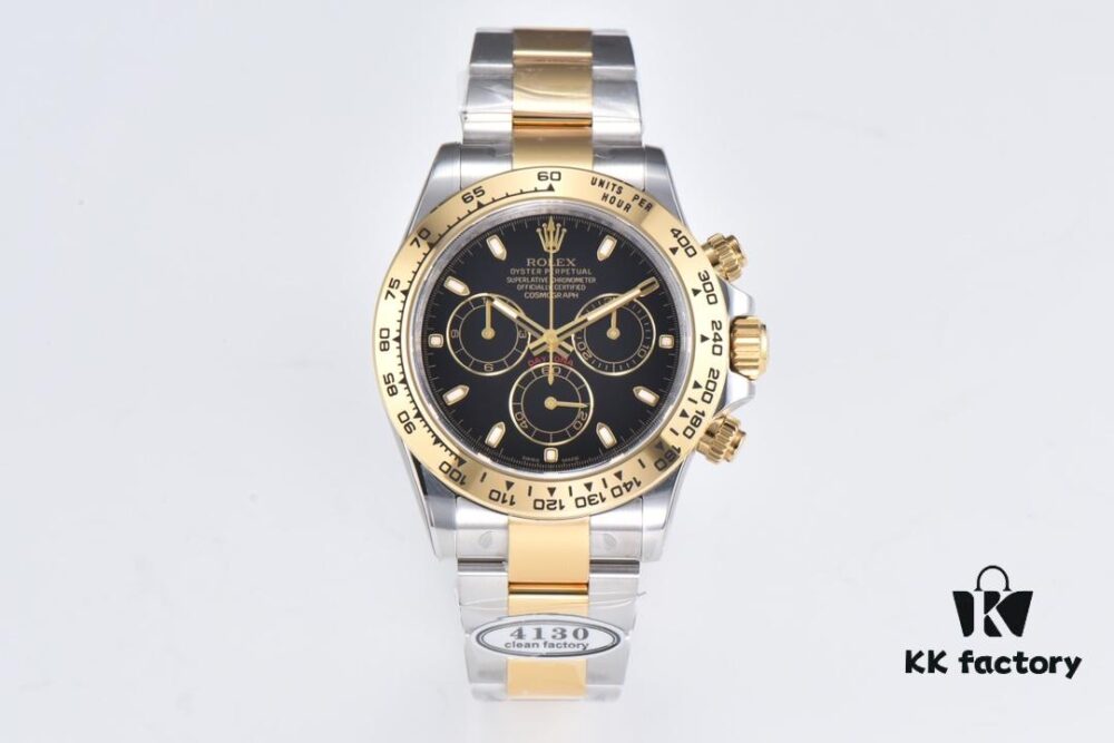Clean Factory 116503 Two-Tone Gold Daytona with Enamel Black Dial
