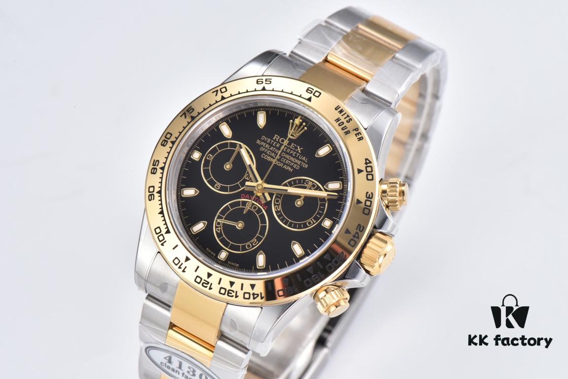 Clean Factory 116503 Two-Tone Gold Daytona with Enamel Black Dial
