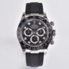 CLEAN Factory C-Factory Rolex 116519 Cement Gray Daytona Oysterflex with Enamel Black Dial and Diamond Markers