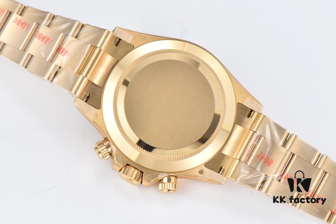 Clean Factory 116508 Black Dial Plain Engraved Daytona Full Gold Version