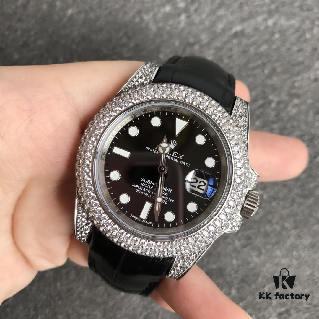 Luxury Rolex Submariner 360° Full Diamond Inlay Watch – The Ultimate Statement Piece for Discerning Collectors