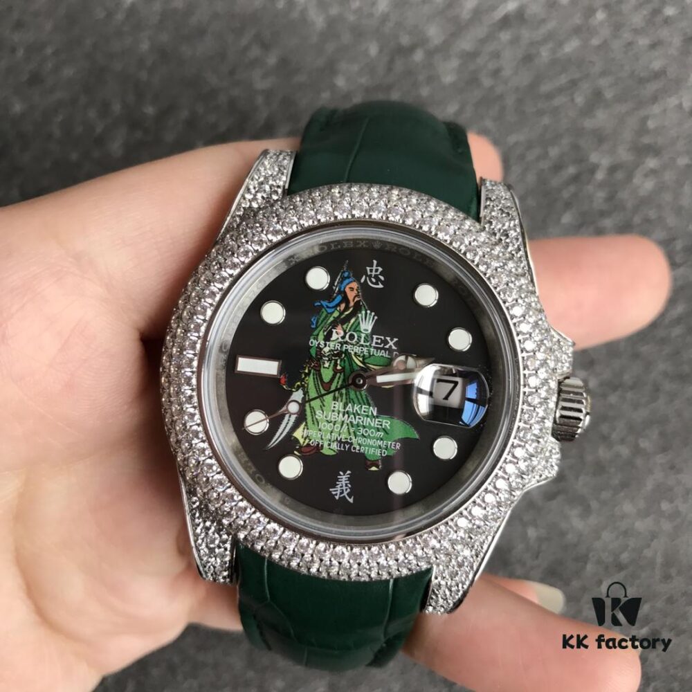 Player's Poison - Rolex Top-tier Replica V3 Version, 40mm Fully Diamond-Encrusted Submariner Style Watch, Symbol of Status with No Blind Spots Uniquely Sparkling