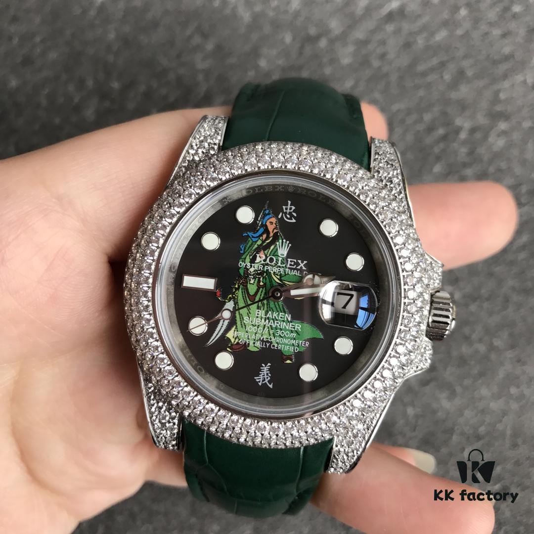 Player's Poison - Rolex Top-tier Replica V3 Version, 40mm Fully Diamond-Encrusted Submariner Style Watch, Symbol of Status with No Blind Spots Uniquely Sparkling