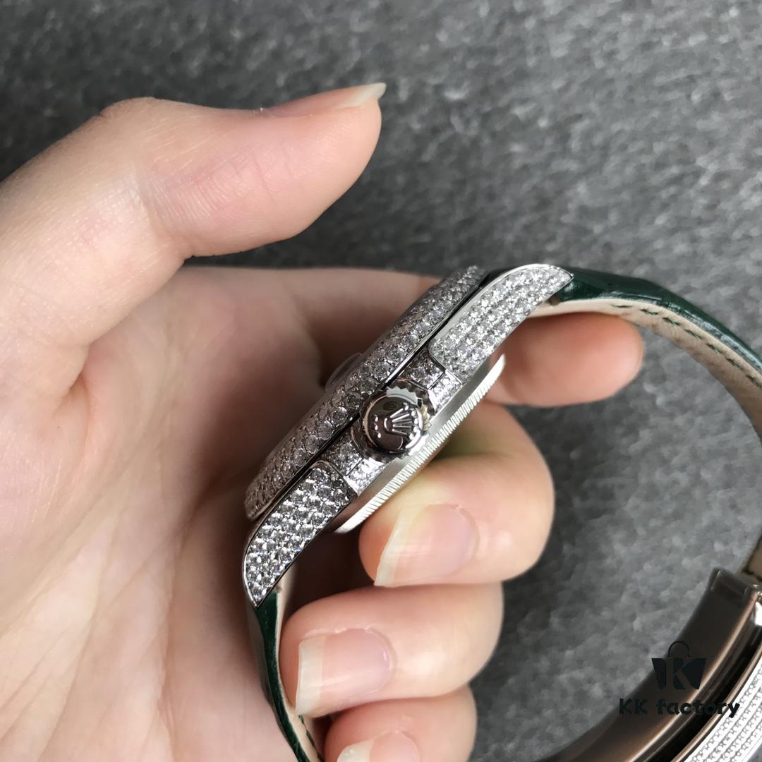 Player's Poison - Rolex Top-tier Replica V3 Version, 40mm Fully Diamond-Encrusted Submariner Style Watch, Symbol of Status with No Blind Spots Uniquely Sparkling