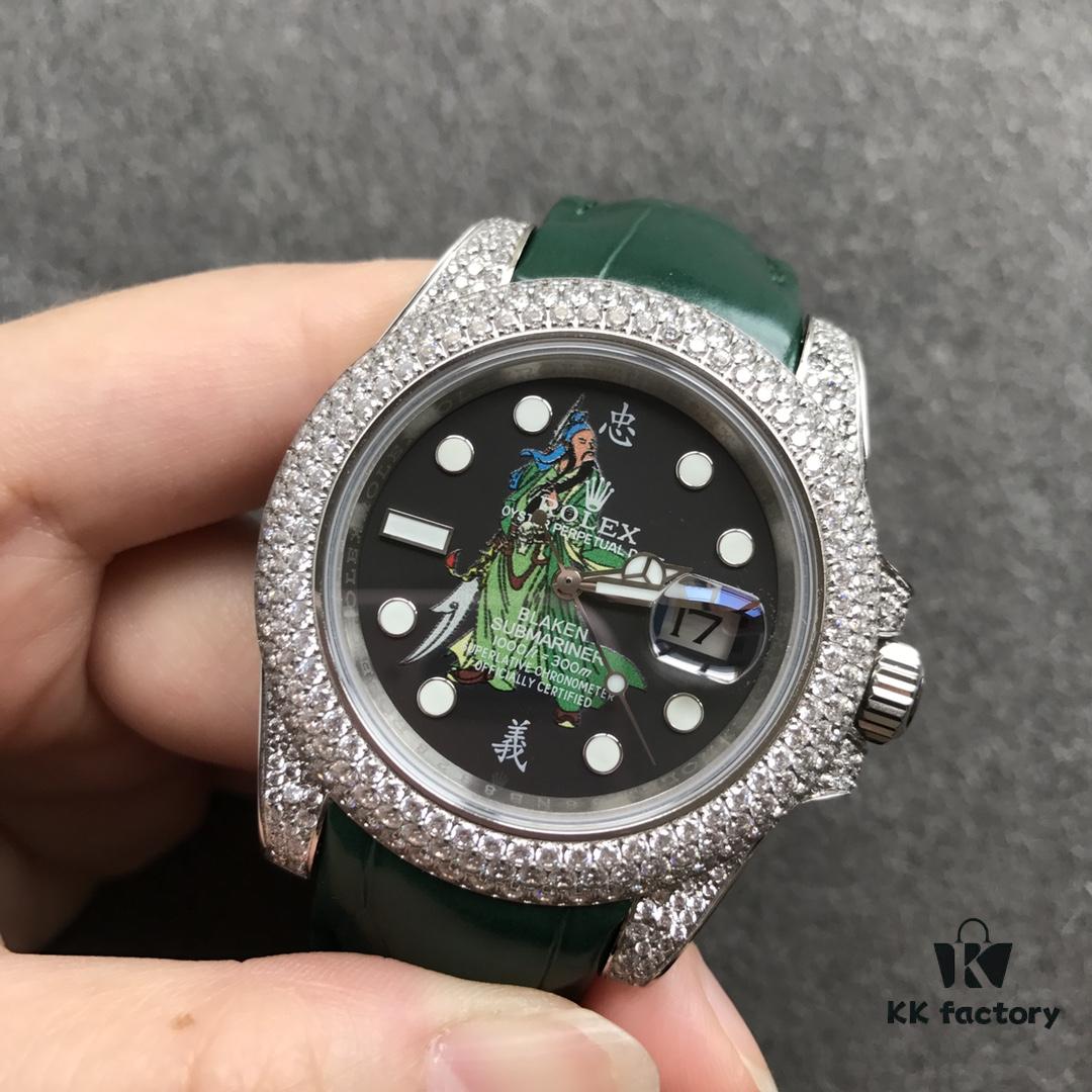 Player's Poison - Rolex Top-tier Replica V3 Version, 40mm Fully Diamond-Encrusted Submariner Style Watch, Symbol of Status with No Blind Spots Uniquely Sparkling