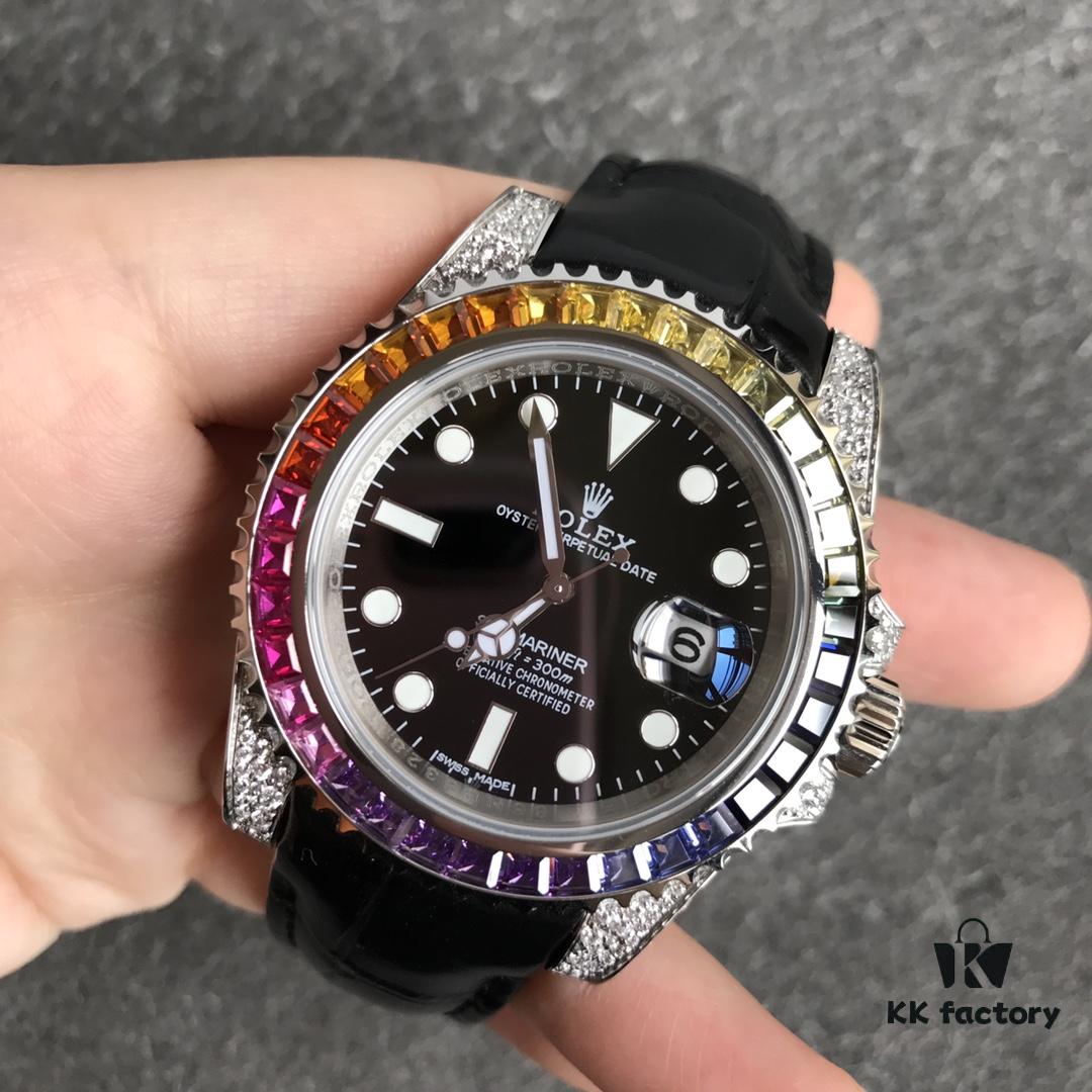 Player's Poison - Rolex Top-tier Luxury Timepiece V3 Version, 360-Degree Full Diamond Bezel, Symbol of Status, 40mm Diameter – The Ultimate Choice for Those Who Hate Common Designs