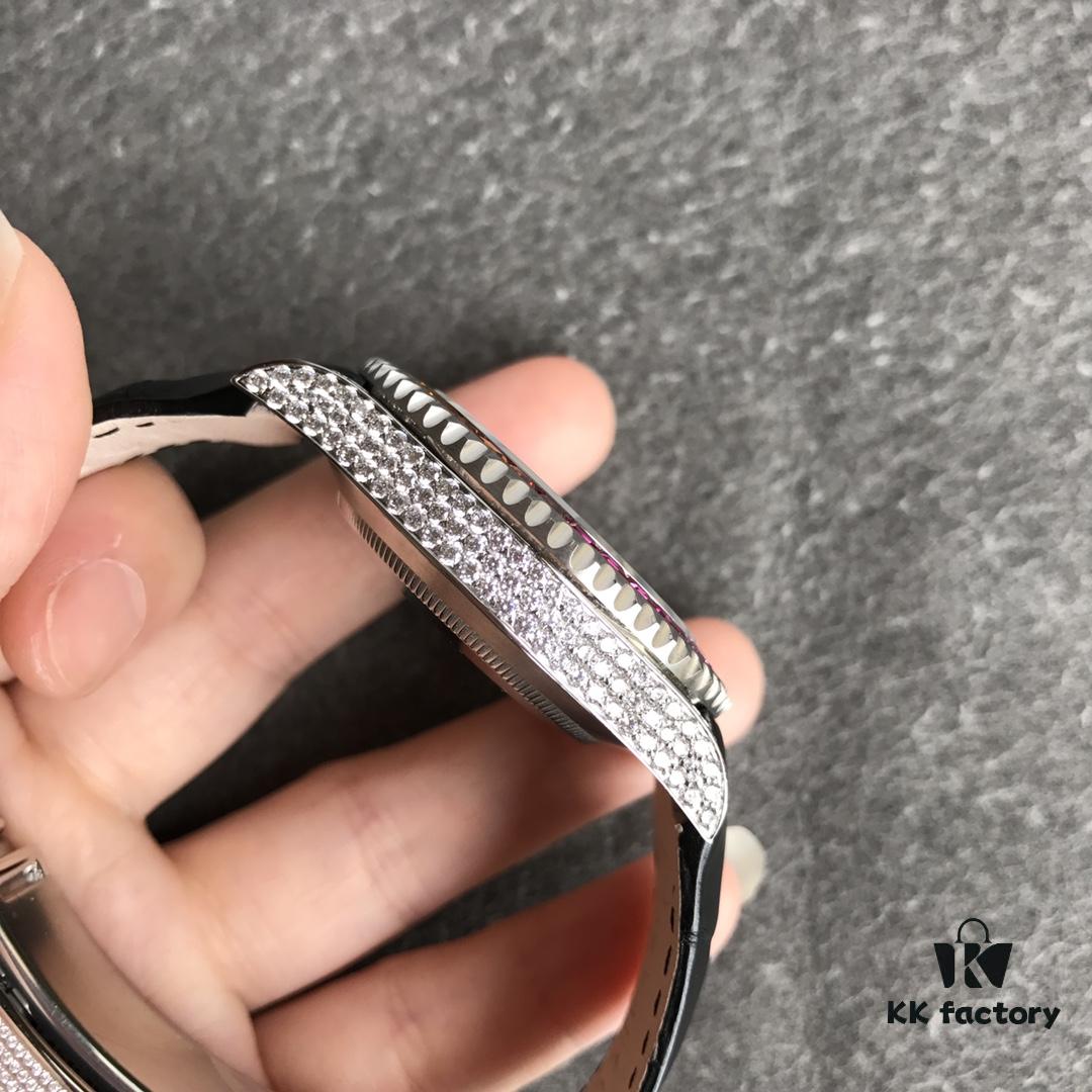 Player's Poison - Rolex Top-tier Luxury Timepiece V3 Version, 360-Degree Full Diamond Bezel, Symbol of Status, 40mm Diameter – The Ultimate Choice for Those Who Hate Common Designs