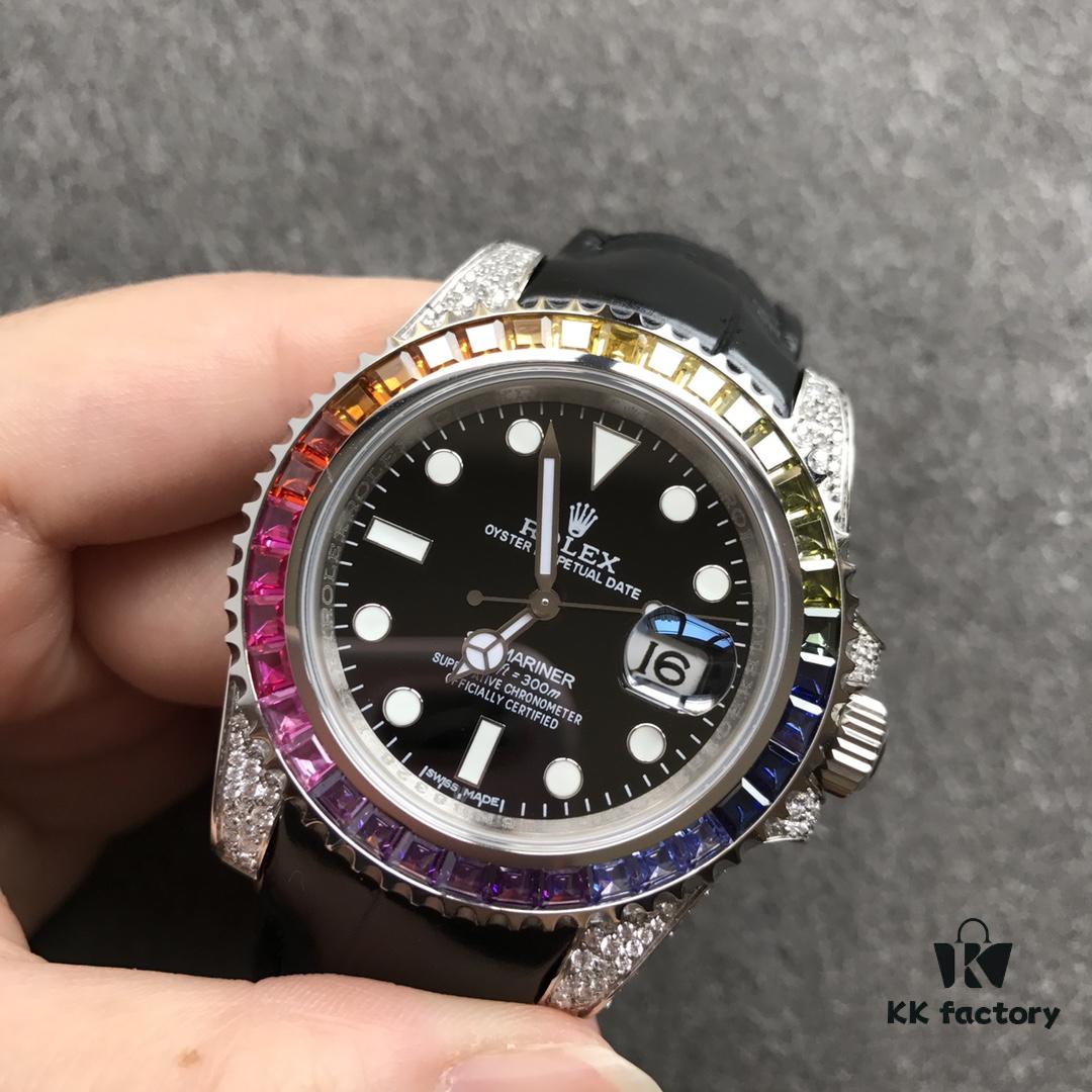 Player's Poison - Rolex Top-tier Luxury Timepiece V3 Version, 360-Degree Full Diamond Bezel, Symbol of Status, 40mm Diameter – The Ultimate Choice for Those Who Hate Common Designs