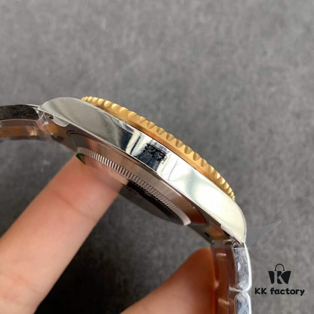 VS Rolex Submariner Date Two-Tone Black Water Ghost, Best Version on Market, Exclusive 3135 Monobloc Movement, Solid Hands and Central Pinion, Beveled Markers, 40x13mm