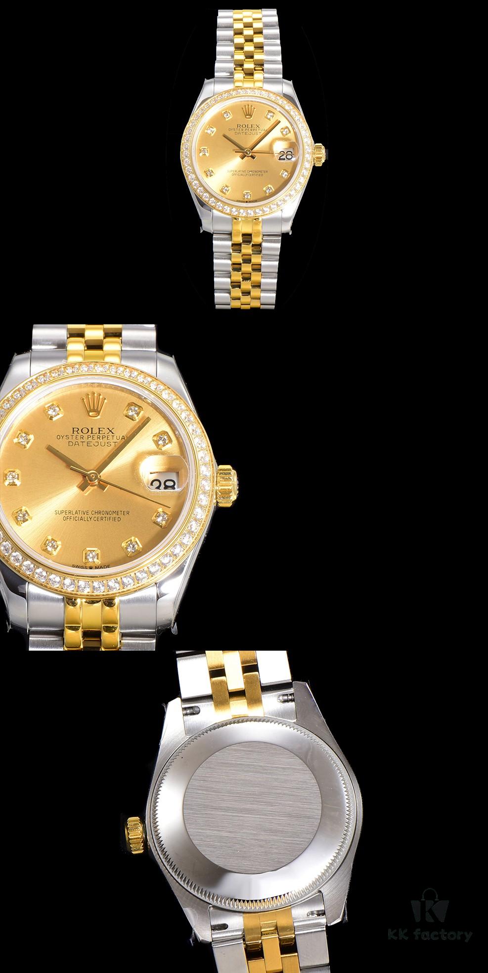 N2 Premium [Affordable Price] Oyster Perpetual Datejust 31 Series with Exclusive Classic Diamond Bezel