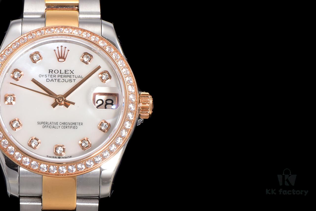 N2 Premium [Affordable Price] Oyster Perpetual Datejust 31 Series with Exclusive Classic Full Diamond Bezel