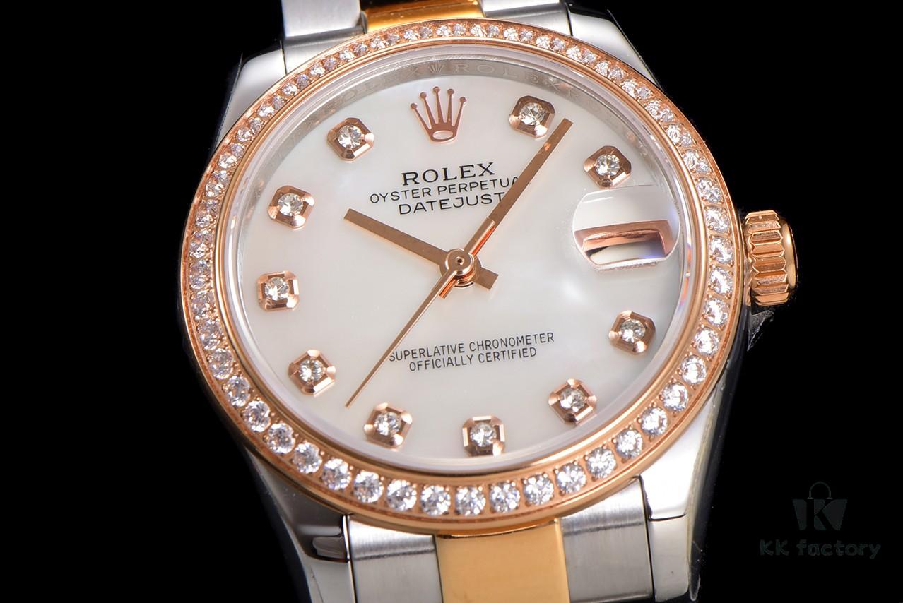 N2 Premium [Affordable Price] Oyster Perpetual Datejust 31 Series with Exclusive Classic Full Diamond Bezel