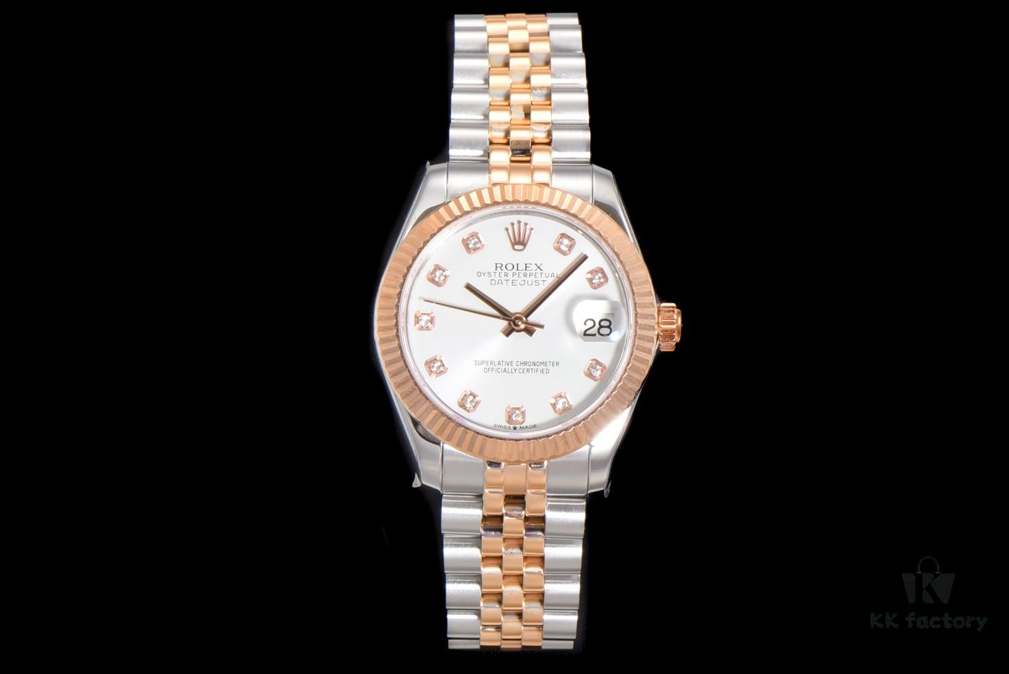 N2 Premium [Affordable Price] Oyster Perpetual Datejust 31 Series with Exclusive Classic Full Diamond Bezel