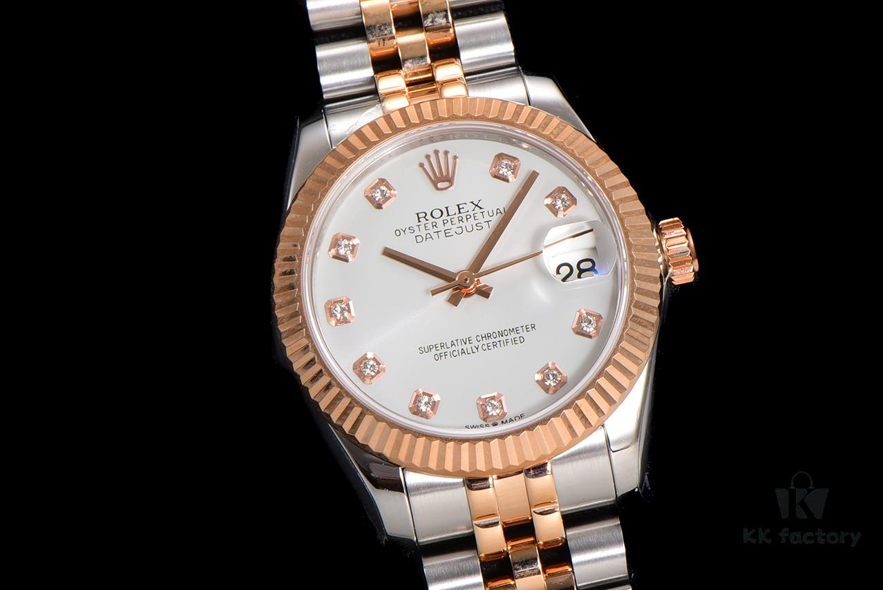 N2 Premium [Affordable Price] Oyster Perpetual Datejust 31 Series with Exclusive Classic Full Diamond Bezel