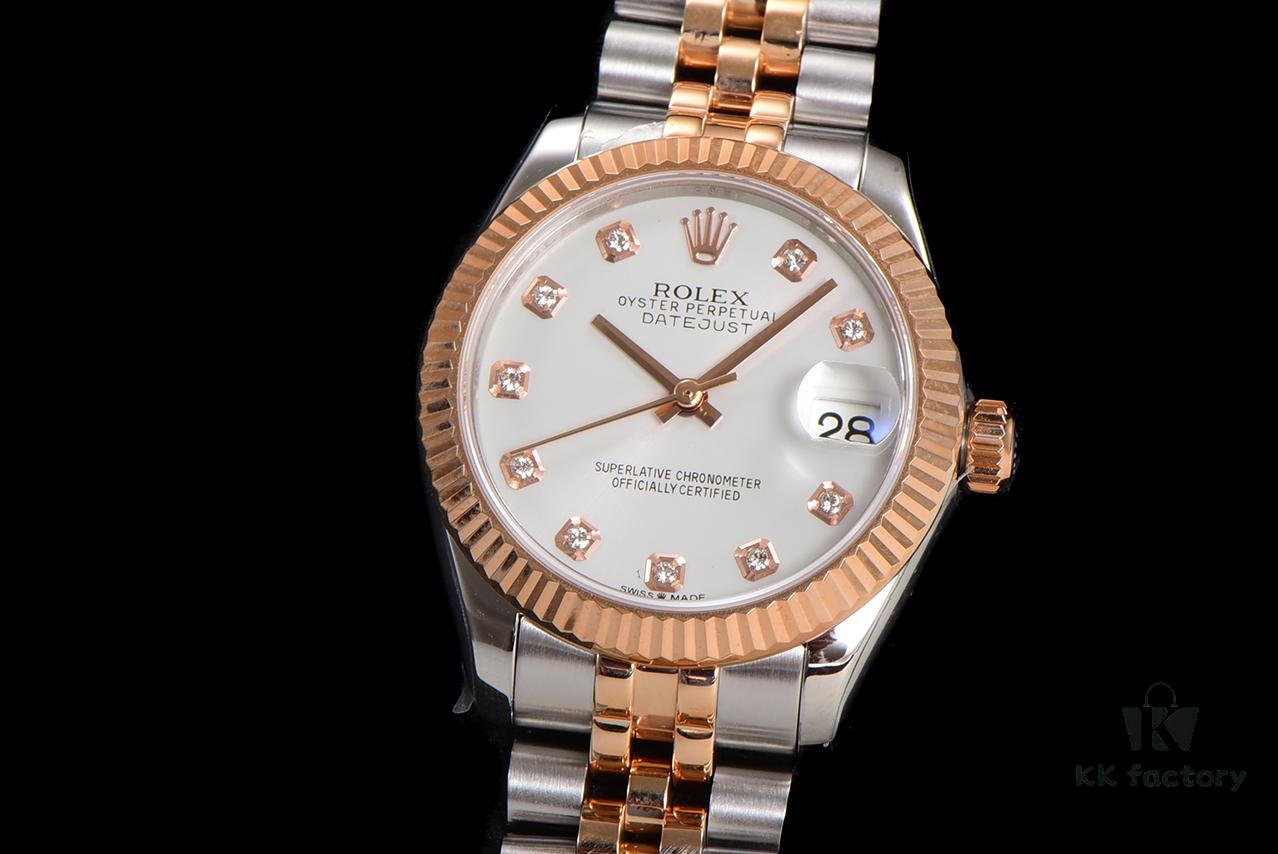N2 Premium [Affordable Price] Oyster Perpetual Datejust 31 Series with Exclusive Classic Full Diamond Bezel
