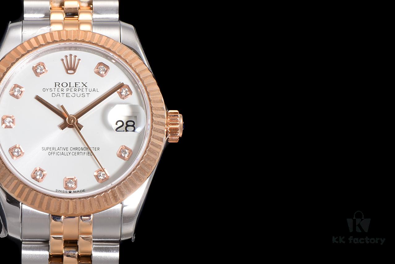 N2 Premium [Affordable Price] Oyster Perpetual Datejust 31 Series with Exclusive Classic Full Diamond Bezel