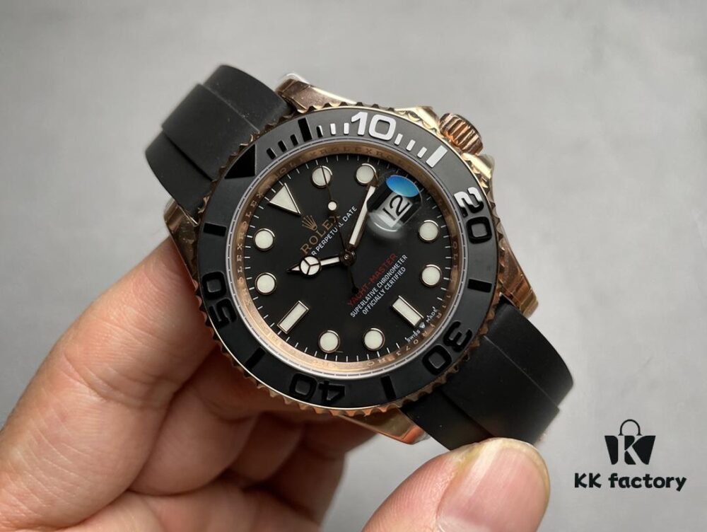 N Factory 40mm Best-selling Gold Yacht, the Best Version Available on the Market, Latest Dial Design, Most Authentic Rose Gold Color, Engraved Lettering on Clasp Matches Original in Font and Depth