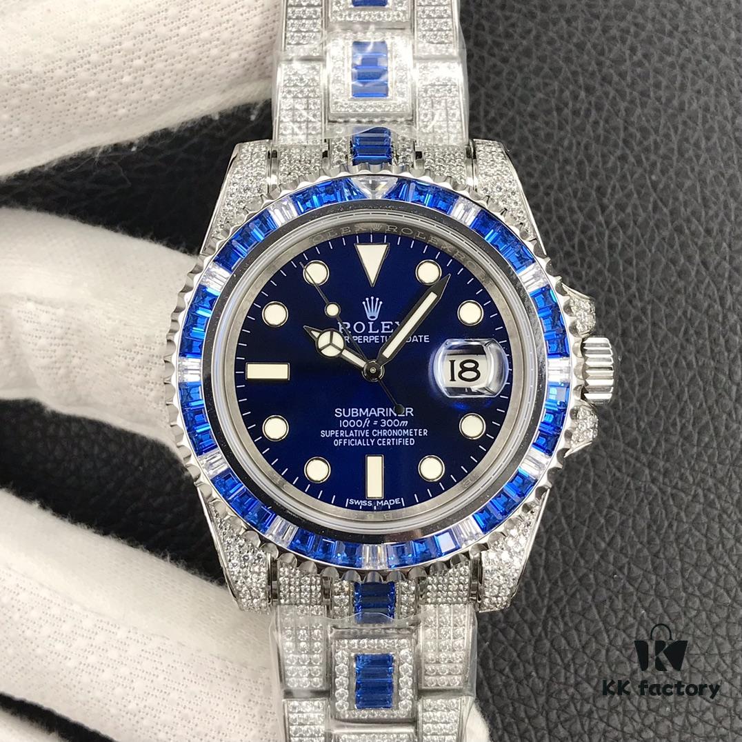 Luxury Masterpiece, Rolex SUB Diver Custom Diamond-Paved Edition