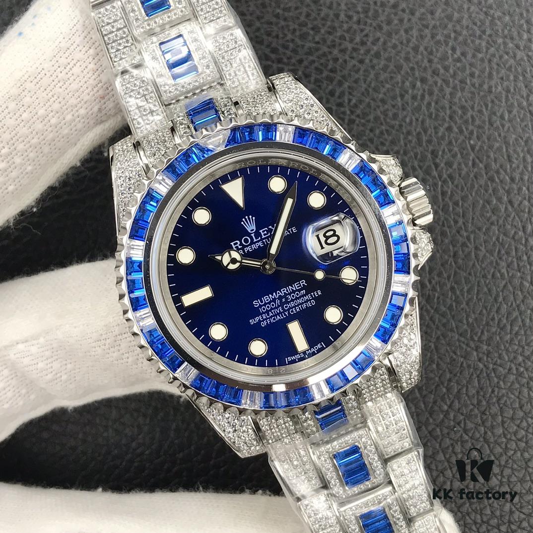 Luxury Masterpiece, Rolex SUB Diver Custom Diamond-Paved Edition
