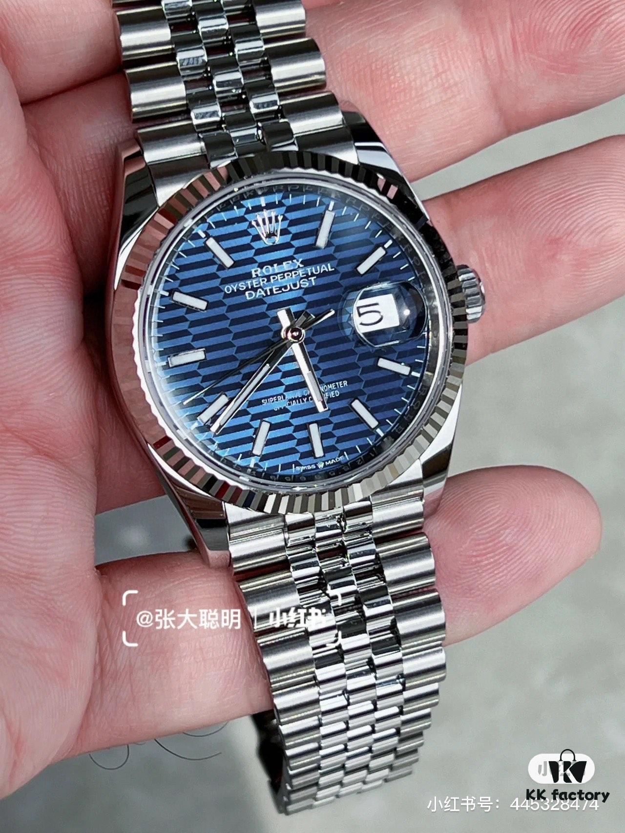 Rolex Datejust 41mm Latest Model 'Mint Green' and 'Checkered Blue' Worn on Wrist!