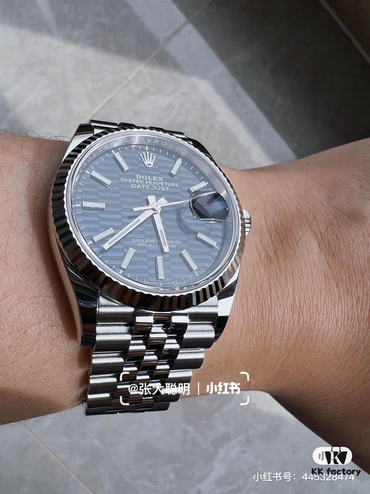 Rolex Datejust 41mm Latest Model 'Mint Green' and 'Checkered Blue' Worn on Wrist!