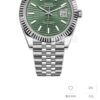 Rolex Datejust 41mm, 11.7mm Thick, Mint Green Tartan Dial, Official Website Image!