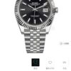 Rolex Datejust 41mm, Thickness 11.7mm, Black Dial, Official Website Image!