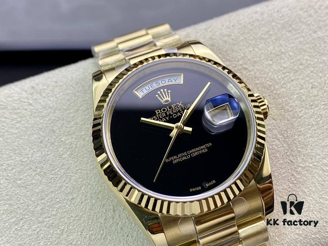 Rare BP Rolex Day-Date Dual Calendar 36mm with 2836 Movement and Oyster Steel Bracelet, Genuine Mold
