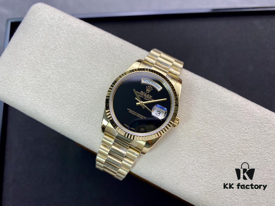 Rare BP Rolex Day-Date Dual Calendar 36mm with 2836 Movement and Oyster Steel Bracelet, Genuine Mold