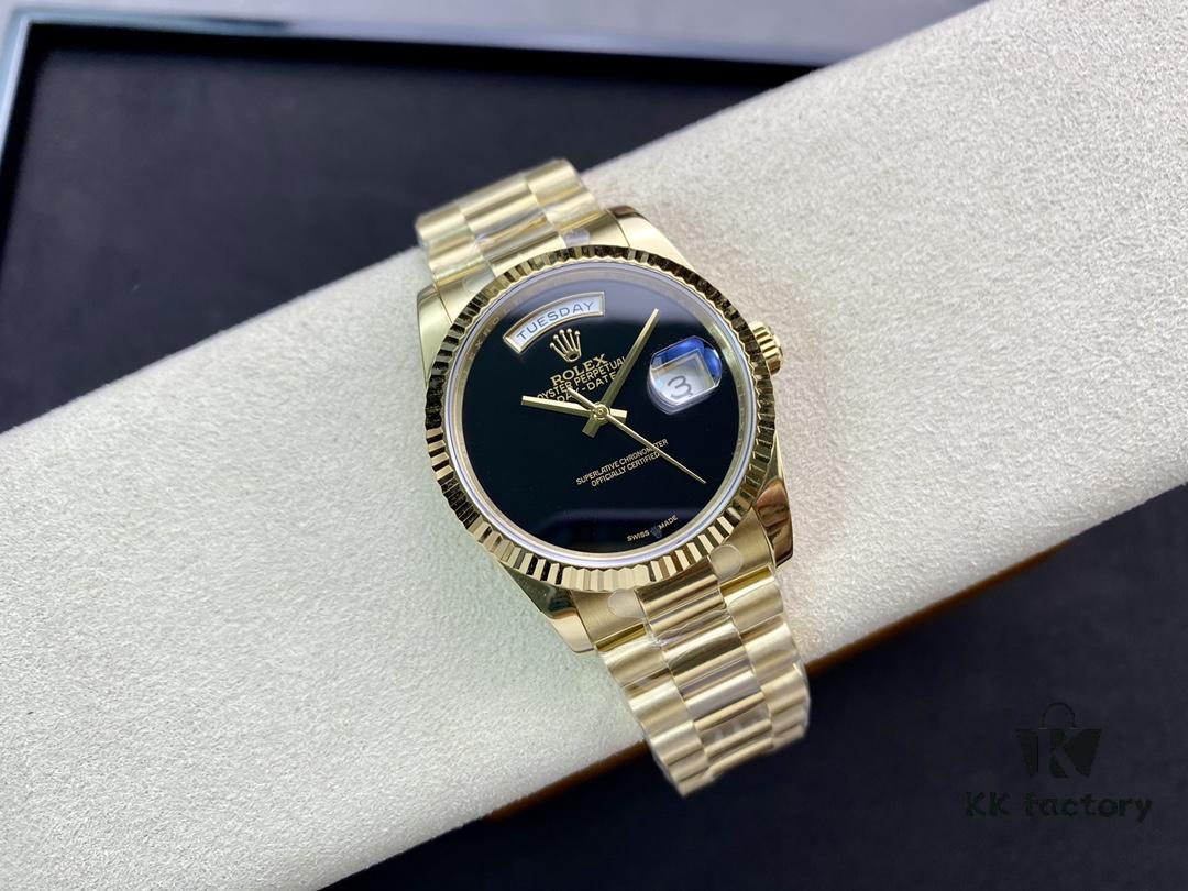 Rare BP Rolex Day-Date Dual Calendar 36mm with 2836 Movement and Oyster Steel Bracelet, Genuine Mold