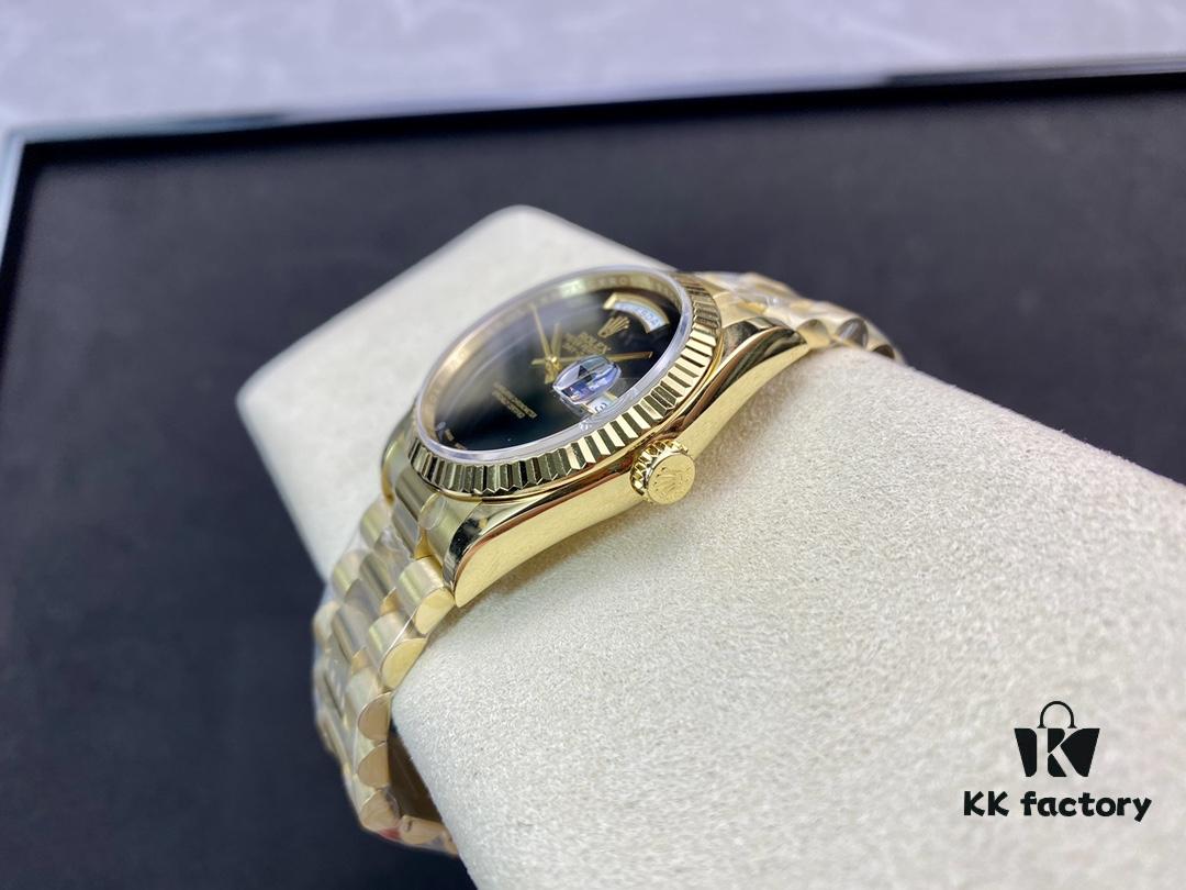 Rare BP Rolex Day-Date Dual Calendar 36mm with 2836 Movement and Oyster Steel Bracelet, Genuine Mold