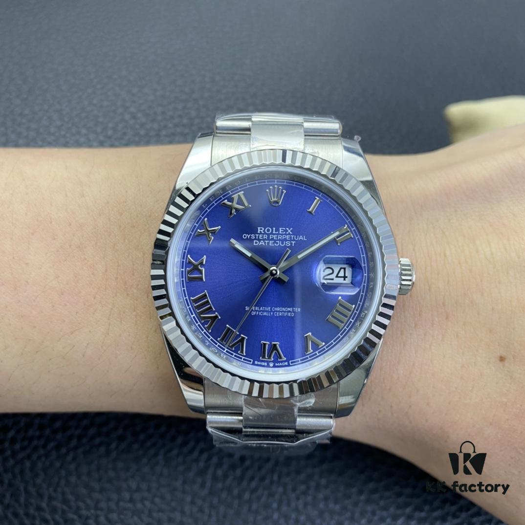 Clean Factory / C Factory New Rolex Datejust Series m126334-0026 Roman Numeric Blue Dial