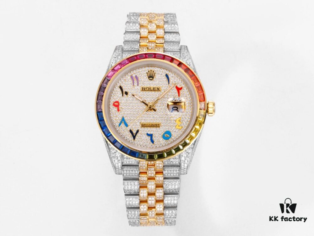 MS Factory Rolex Datejust 1263341-0018 Full-Pave Diamond Wristwatch – 904L Steel Special Edition with Micropaved Crystals