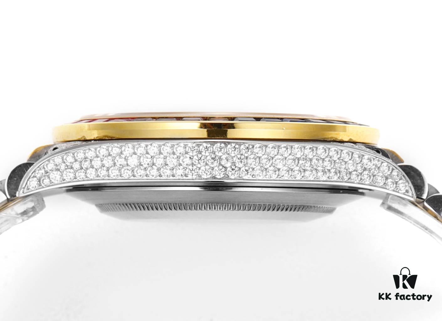 MS Factory Rolex Datejust 1263341-0018 Full-Pave Diamond Wristwatch – 904L Steel Special Edition with Micropaved Crystals