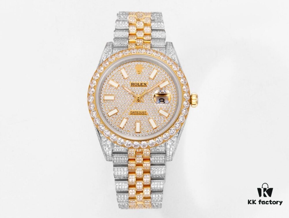 MS Factory Rolex Datejust 1263341-0018 Full Diamond Set Watch – 904L Steel with Paved Diamonds Special Edition