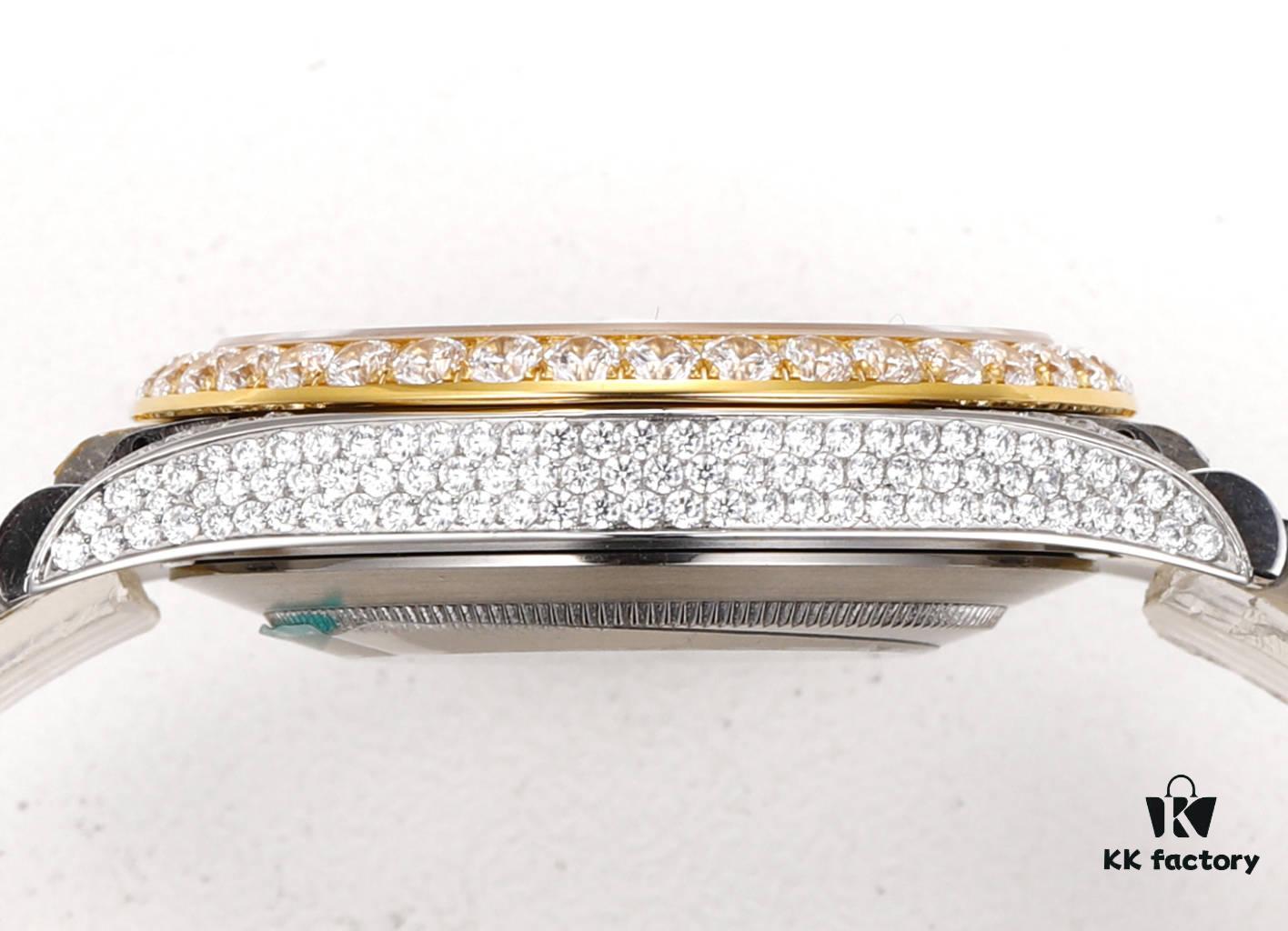 MS Factory Rolex Datejust 1263341-0018 Full Diamond Set Watch – 904L Steel with Paved Diamonds Special Edition