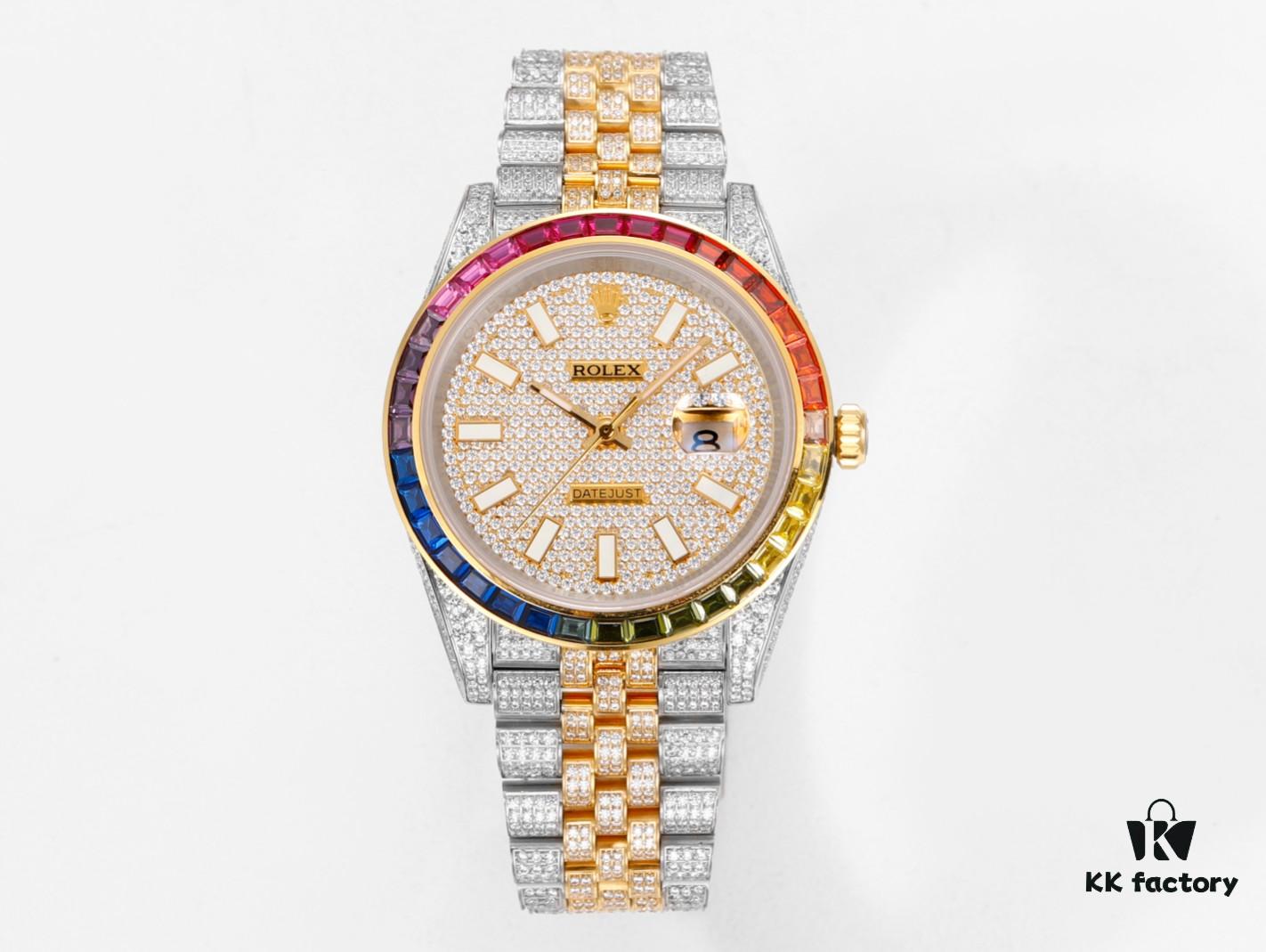 MS Factory Rolex Datejust 1263341-0018 Full Diamond-Paved Watch – 904L Steel Special Edition with Micropaved Crystals