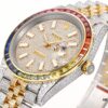 MS Factory Rolex Datejust 1263341-0018 Full Diamond-Paved Watch – 904L Steel Special Edition with Micropaved Crystals