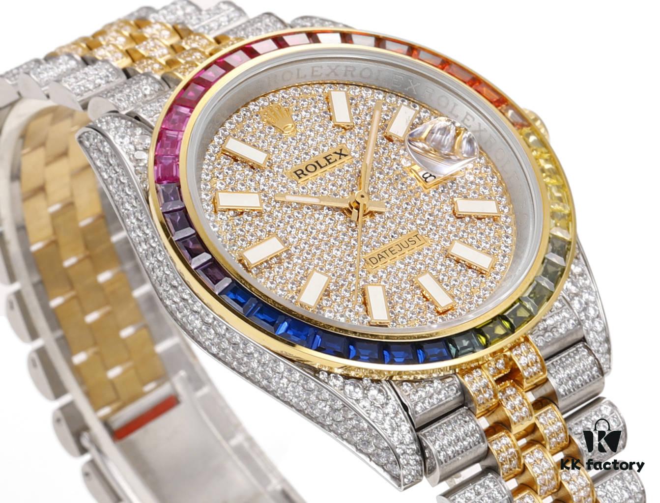MS Factory Rolex Datejust 1263341-0018 Full Diamond-Paved Watch – 904L Steel Special Edition with Micropaved Crystals