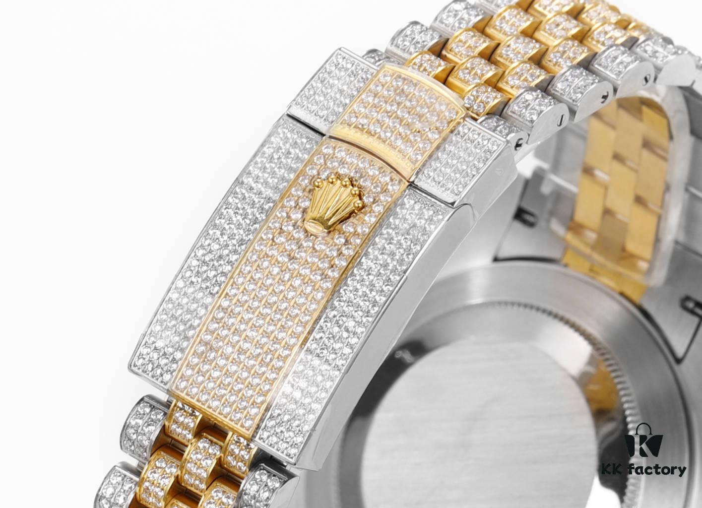 MS Factory Rolex Datejust 1263341-0018 Full Diamond-Paved Watch – 904L Steel Special Edition with Micropaved Crystals