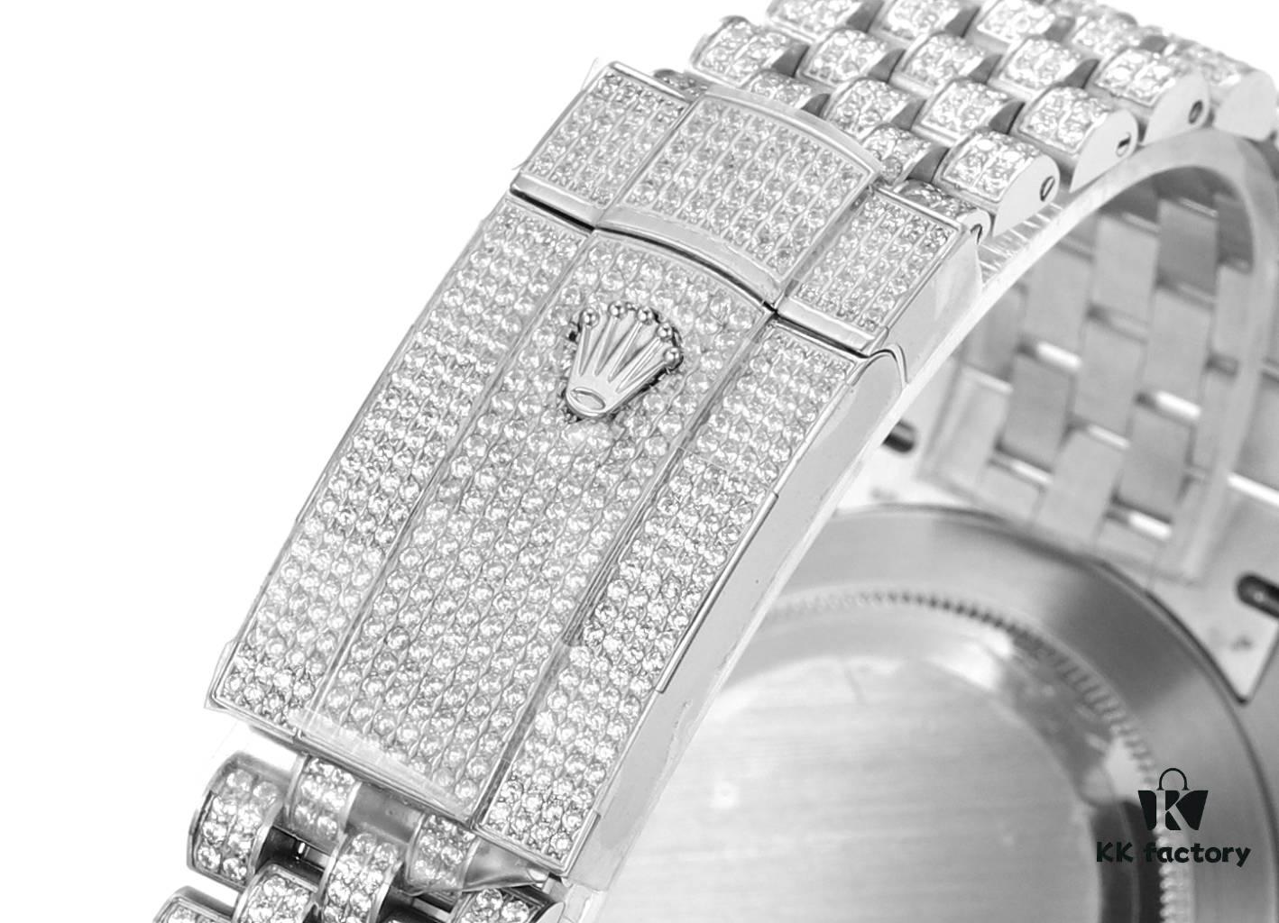 MS Factory Rolex Datejust 1263341-0018 Full Diamond-Paved Watch – 904L Stainless Steel Special Edition with Micro-Paved Crystals