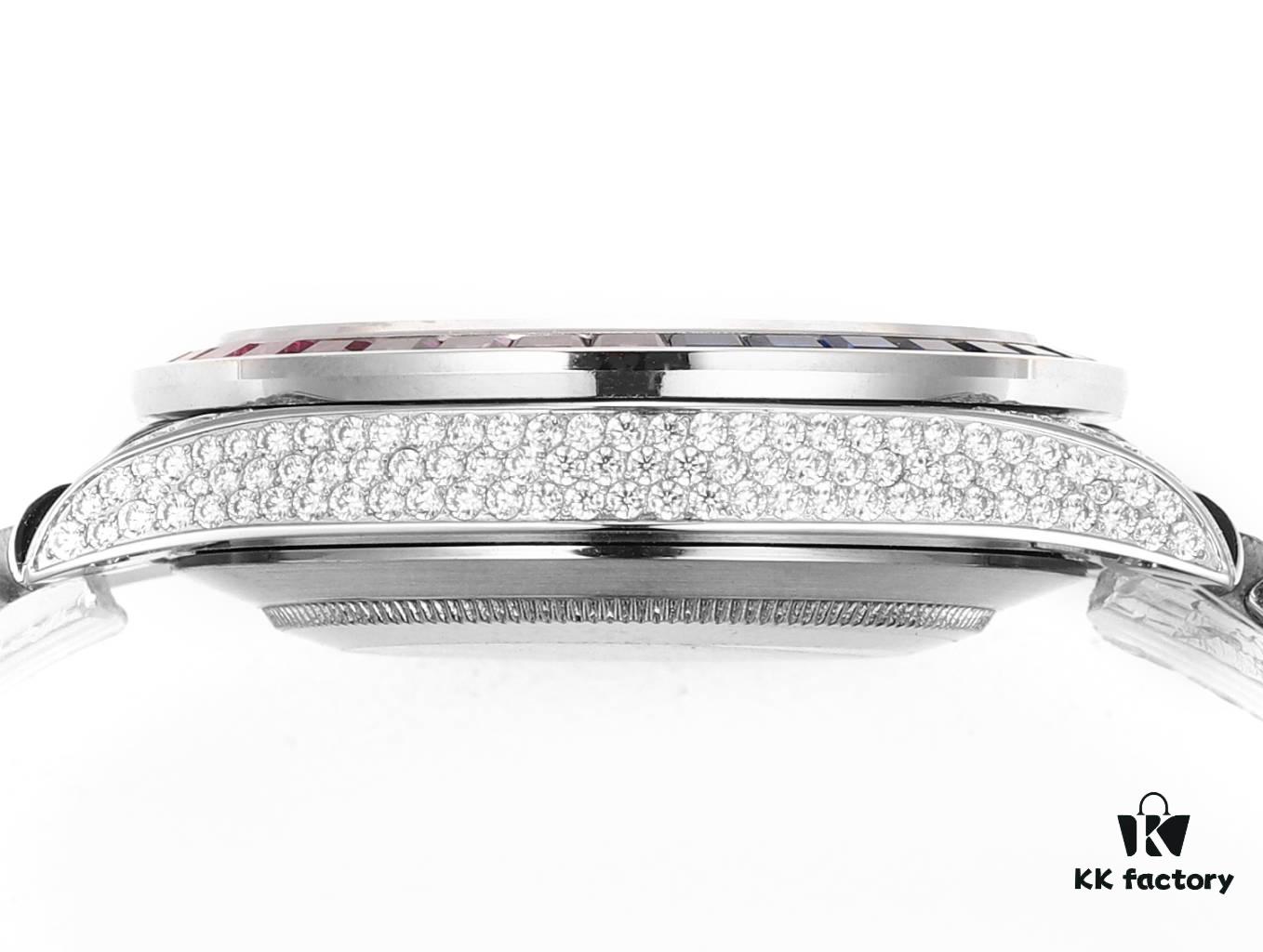 MS Factory Rolex Datejust 1263341-0018 Full Diamond-Paved Watch – 904L Stainless Steel Special Edition with Micro-Paved Crystals