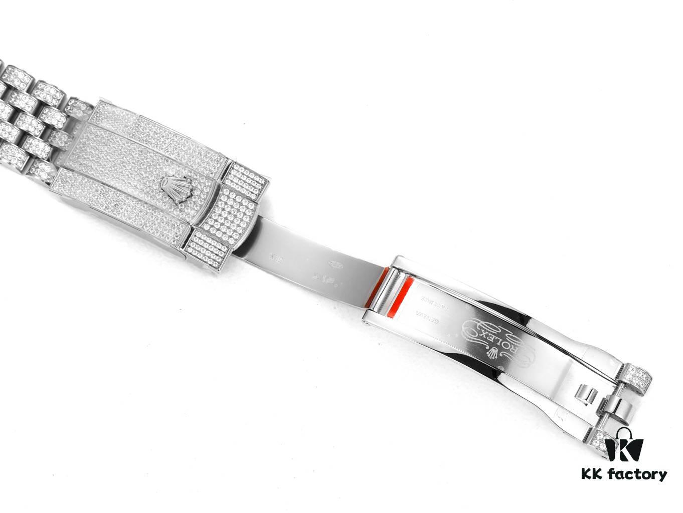 MS Factory Rolex Datejust 1263341-0018 Full-Paved Diamond Wristwatch – 904L Steel Special Edition with Micropave Diamonds