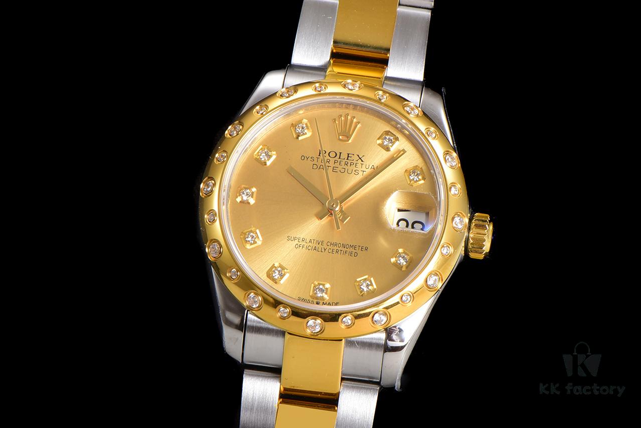 N2 Premium [Affordable Price] Oyster Perpetual Datejust 31 Series with Exclusive Classic Full Diamond Bezel