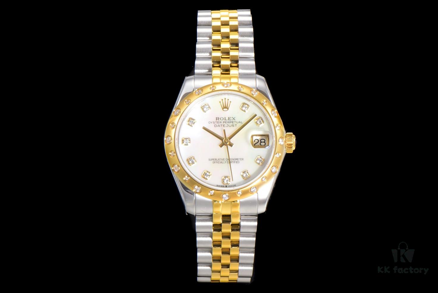 N2 Premium 【Affordable Price】 Oyster Perpetual Datejust 31 Series with Exclusive Classic Full Diamond Bezel