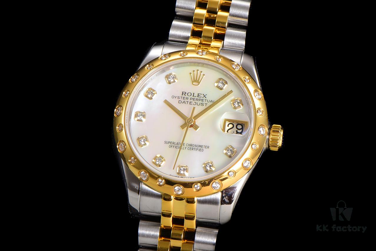 N2 Premium 【Affordable Price】 Oyster Perpetual Datejust 31 Series with Exclusive Classic Full Diamond Bezel