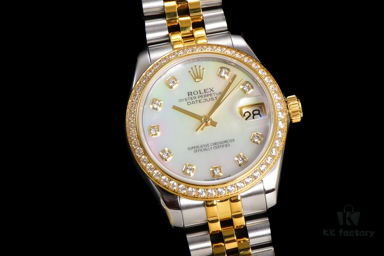 N2 Premium Affordable Oyster Perpetual Datejust 31 Series with Exclusive Classic Full Diamond Bezel